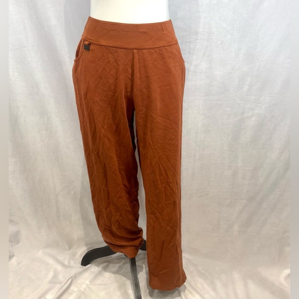 Onque Casual Burnt Orange Straight Leg Soft Stretchy Pull On Pants Size Large